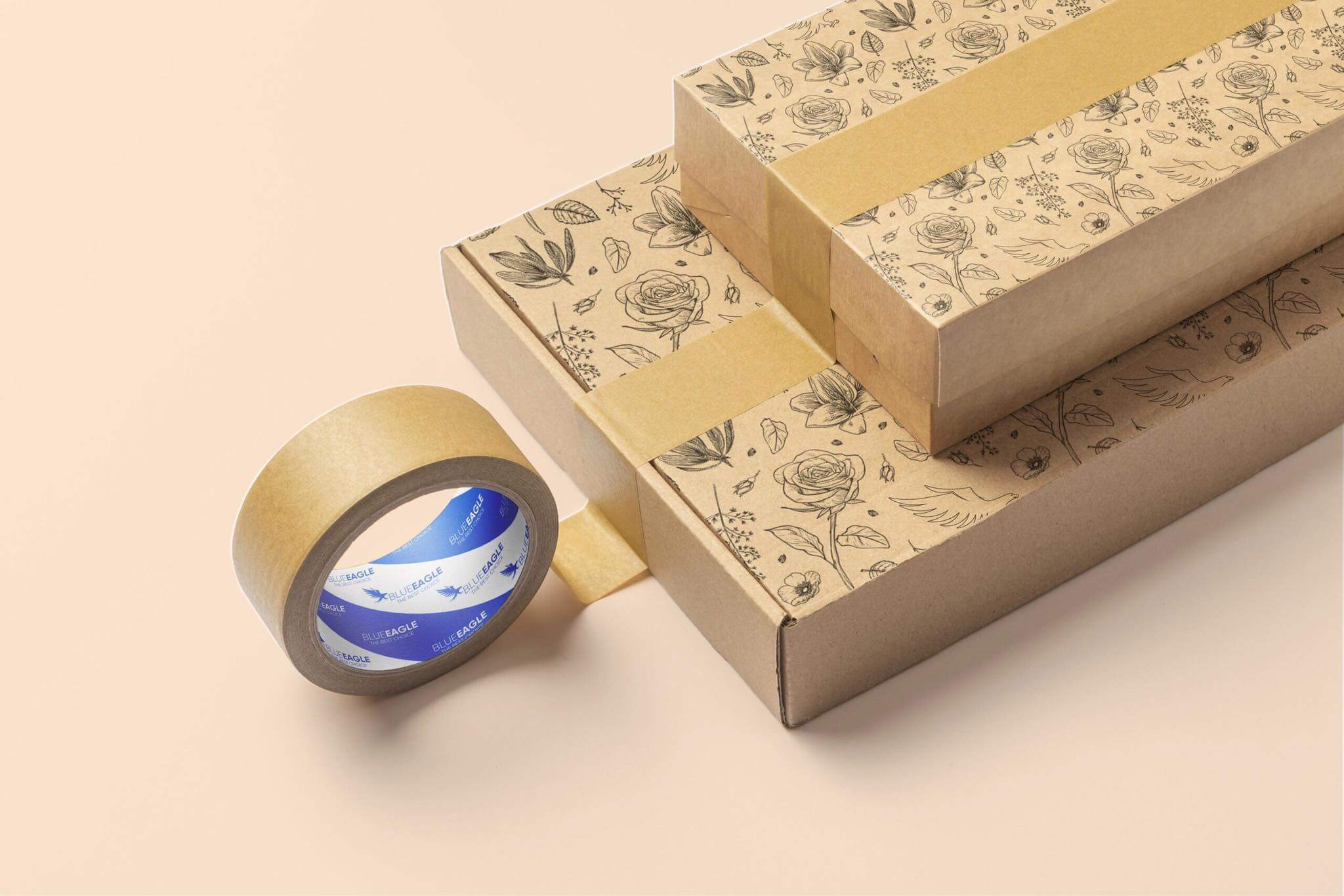 Băng keo giấy kraft màu nâu