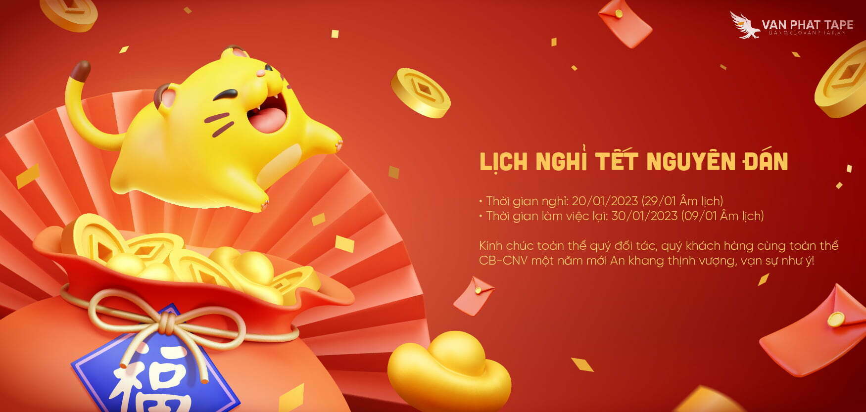 Lịch nghỉ Tết Nguyên Đán 2023